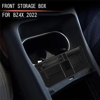 Para a Toyota BZ4X 2022+ Console Central Dianteiro Bandeja Interior Arrumação de Acessórios Organizador Preto