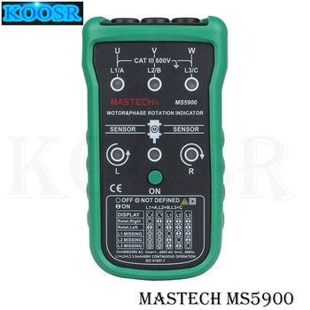 Mastech MS5900 3 Motor Medidor de Seqüência Testador Digital Tecrep Não contate o Rotary Campo Indicador do LCD do Portátil Handheld Multimetro