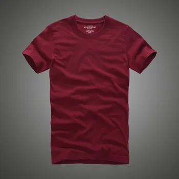 A1105Men fa t-shirt 100% algodão sólido O-Pescoço curto manga camiseta de alta qualidade