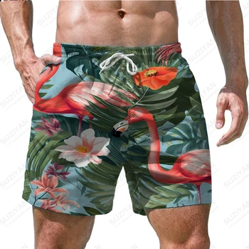 Havaí Impressão Shorts de Surf Board Shorts de Verão de Homens, de secagem Rápida e moda praia Plus Size Maiô, Shorts de Moda Casual Shorts