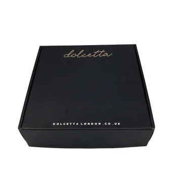 customizd design Quente-venda de luxo personalizado de papelão ondulado papel de presente preta mailer caixa de transporte