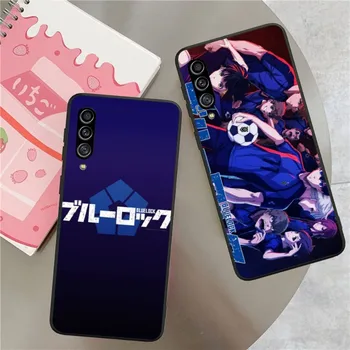 Anime Azul de Bloqueio do Telefone Case para Samsung Galaxy S23 S21 S22 S10 S9 S8 Plus Ultra Macia Preta Tampa do Telefone Funda