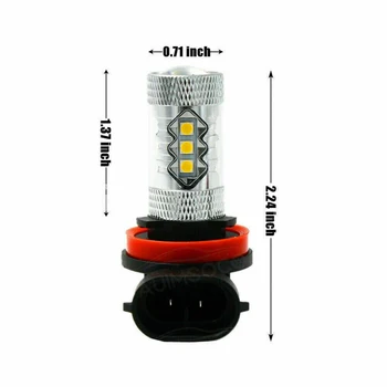 Útil do LED de Luz de Neblina Lâmpada 2000LM 6000K Acessórios Conveniente Ampolas de Névoa do Foglight Lâmpadas DRL Kit Universal