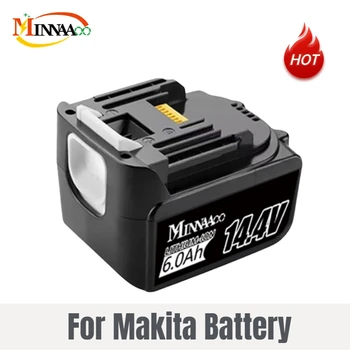 Novo 14,4 V 6000mAh bateria Recarregável Li-ion Bateria Para Makita 14V Ferramentas de Poder 5.0 Baterias Ah BL1460 BL1430 1415 194066-1