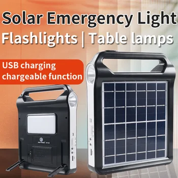 Multifuncional Usb Lanterna Elétrica Recarregável Solar Do Acampamento Ao Ar Livre Luz Da Tocha Com O Mobile Interface De Energia
