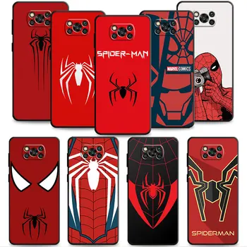 Marvel Homem Aranha Spider Caso De Telefone Xiaomi Poco X3 NFC X4pro M3 F1 F5 Pro 13 12 11 Lite Pro 12X 11T 10T 9T Nota 10 Macio