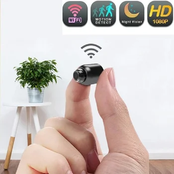 1080P HD Mini Câmera sem Fio WiFi Baby Monitor Interior, Segurança e Vigilância de Segurança Visão Nocturna Câmera de vídeo IP Cam, Gravador de Vídeo