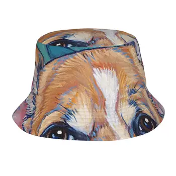 Chihuahua Cão Pintura de Retrato Chapéu de Balde para Homens Mulheres Pescador de Verão ao ar livre, Viagens, Caminhadas Caps