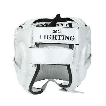 Feixe fechada completa proteção Sanda capacete de Boxe lutando protetor de cabeça de Adulto boxe tampa da cabeça do Karate Taekwondo capacete