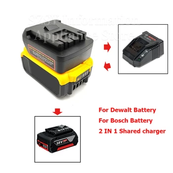 Substituição Para Dewalt 18V 20V Bateria, Carregador de Bateria, Adaptador Conversor para Bosch 18V Bateria de Lítio Ferramenta Eléctrica do Conversor