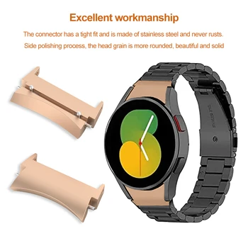 Conexão do Adaptador de Conexão de Aço Inoxidável Placa de Liberação Rápida Barras de Mola Adaptador para Samsung Galaxy Watch 6 5 4