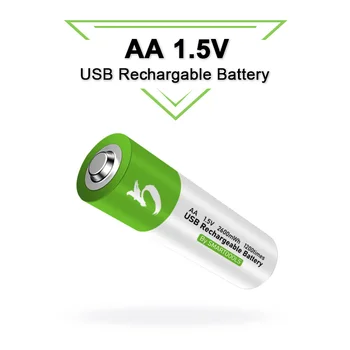 Podem ser ligados e desligados 1200 vezes de 1,5 V AA 2600mWh USB bateria Recarregável Li-ion Bateria para Controle Remoto de Rato Pequeno Ventilador Elétrico do Brinquedo Bateria