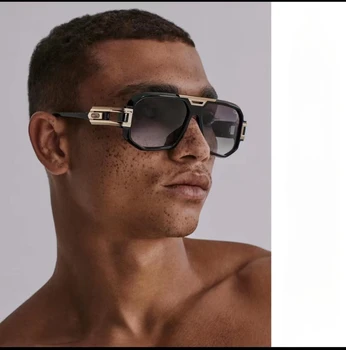 Novos Grandes Óculos De Sol Das Mulheres De Luxo Retrô Quadrado De Metal De Óculos De Sol Dos Homens De Moda Gradiente De Tons Senhora