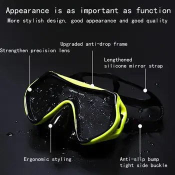 Profissional de mergulho máscara de mergulho atender adultos saia de silicone óculos de proteção máscara de mergulho