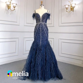 Amelia Azul Funda Vestido Sem Costas Vestido De Noite, Com O Chão Sem Mangas Verão, As Mulheres Vestido De Festa De Casamento 2023