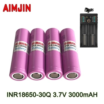 AIMJIN 3.7 V Bateria baterias 18650 3000mAh INR18650 30Q 20A Descarga da bateria Li-ion Recarregável ,para Todos os Tipos de Produtos Eletrônicos