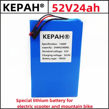 O novo 52V24ah bateria de lítio é aplicável a bicicleta elétrica scooter, bicicleta de montanha, e 250-1000W+carregador