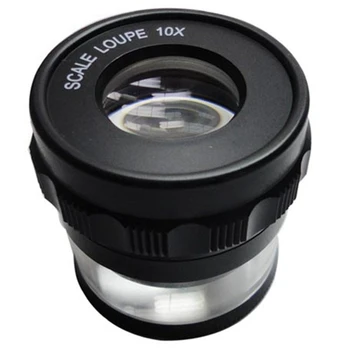 10X Stand de Medição de lente de aumento de Escala de Lupa Lupa de 10X com Escala Lupa