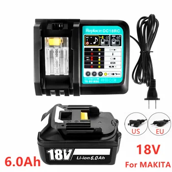NOVO BL1860 Recarregável da Bateria 18 V 6000mAh de íon de Lítio para Makita Bateria 18v BL1840 BL1850 BL1830 BL1860B + Carregador Makita