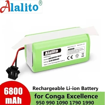 4S1P 14,4 V 6800mAh Bateria do Li-íon para a Conga Excelência 990 1090 Ecovacs Deebot N79S N79 DN622 Eufy Robovac 11 11 12 35C X 500