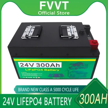 400AH 12V 24V 300Ah 200Ah 100Ah LiFePO4 Bateria Built-in BMS de Lítio de Fosfato de Ferro de Células Pack Para o Carrinho de Golfe Solar Com Carregador