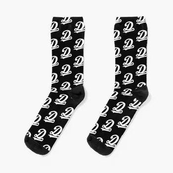 J. Cole Dreamville D Logotipo Meias pretas meias de inverno, meias Homens de meia