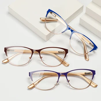 Clássico da moda de Metal Presbiopia Óculos Mulheres Homens Óculos de Leitura Élder Anti-fadiga Óptico de Óculos de Dioptria +1.0~3.5