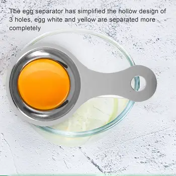 Separador de gema de ovo em aço inoxidável Separador Branco Ovo Peneira Dispositivo Mini utensílios de cozinha (13 x 7 x 2,8 cm)