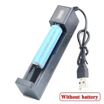 1 Slot de Bateria do Carregador do USB do Adaptador de LED Smart Chargering Para as Baterias Recarregáveis de Li-íon 18650 14500 Carregador Universal