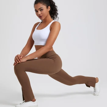 De Perna Larga Calças De Yoga Cruz Cintura Mulheres Leggings Ginásio De Esportes Calças Compridas Calças De Streetwear Dança Calças Amassar Bunda Leggings