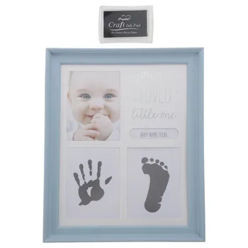 Bebê Lembrança Pegada Quadro Handprint Imagem Kit Infantil, Fotografia De Recém-Nascidos Chuveiro De Mão, Caixa De Quadros Pé De Luz Moldura De Imagem
