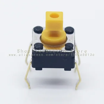 10PCS B3F-1052 Quadrado Amarelo Chave 6x6x7.3mm FORA(EM) 1.47 N 150gf 6*6*7.3 mm 4Pin Microinterruptor Botão do Mouse Toque Tátil Mudar
