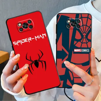 Marvel Homem Aranha Spider Caso De Telefone Xiaomi Poco X3 NFC X4pro M3 F1 F5 Pro 13 12 11 Lite Pro 12X 11T 10T 9T Nota 10 Macio