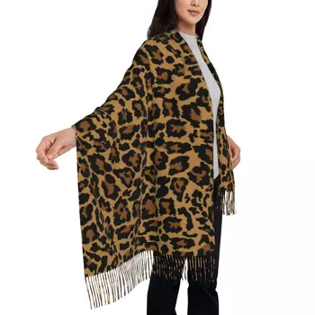 Pele de leopardo Mantas e agasalhos para Vestidos de Noite das Mulheres Xales Envolve Vistoso Xales e Molda-se para o Desgaste da Noite