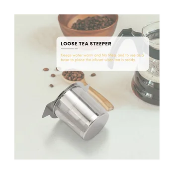 4Pcs Folhas Soltas de Chá ,de Aço Inoxidável Chá Cesto Coador de Chá Mais acentuada para Pendurar em Bules