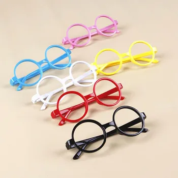 Forma Redonda De Plástico, Óculos De Armação De Moda Bebê De Crianças Óculos De Armação Sem Lentes De Decoração, Acessórios Presentes