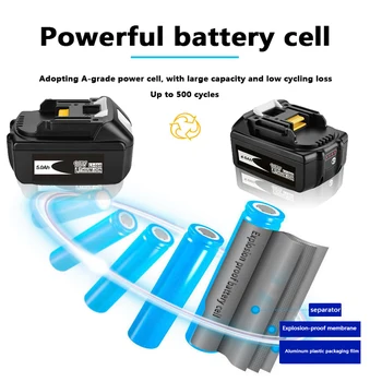 Novo 6000mAh recarregável de lítio-íon bateria apropriado para Makita bateria 18V 6.0 Ah Makita ferramenta de energia bateria de substituição BL1860