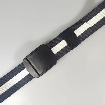 Exterior Preto Listra Branca Cinto de Lona Montanhismo Resistente Militar Automática Fivela em Nylon Cintura Cintos para Homens e Mulheres