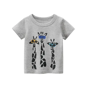 Novo Atacado Crianças Menino T-shirt de banda desenhada da Menina Tops Bonito do Bebê do Algodão do T Roupas de Verão Criança de Moda Filhos de Cima do Traje