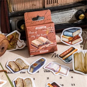 46 folhas de Mini Caixa de Embalados Adesivos Coleção do Manual Padrão de Colagem de DIY da Etiqueta Autocolante Livro