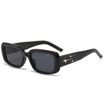 - Coreano Star Preto de Moda Y2K Óculos de sol para Mulheres Homens 2000 Moda DO Óculos de Sol Punk, Uma Peça de Óculos de Novas Tonalidades Oculos De Sol
