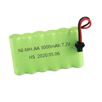 M modelo de NIMH Bateria de 7,2 V 3000mah Bateria com Carregador Para Brinquedo de Rc Carros, Barcos, Armas de Ni-MH AA 2800mah 7,2 v Bateria Recarregável